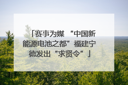 赛事为媒 “中国新能源电池之都”福建宁德发出“求贤令”