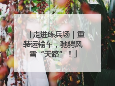 走进练兵场｜重装运输车，驰骋风雪“天路”！