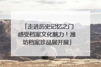 走进历史记忆之门 感受档案文化魅力！潍坊档案珍品展开展