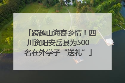 跨越山海寄乡情！四川资阳安岳县为500名在外学子“送礼”