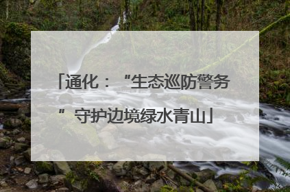 通化：“生态巡防警务”守护边境绿水青山