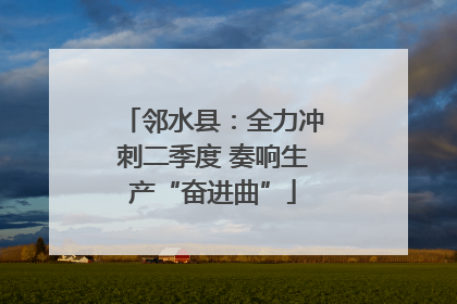 邻水县：全力冲刺二季度 奏响生产“奋进曲”