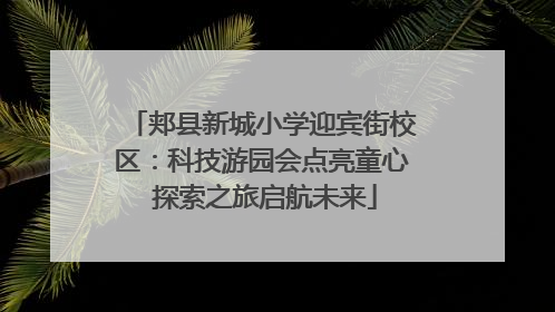 郏县新城小学迎宾街校区：科技游园会点亮童心 探索之旅启航未来