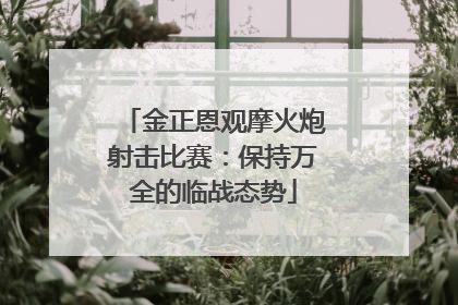 金正恩观摩火炮射击比赛：保持万全的临战态势