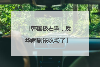 韩国极右翼，反华闹剧该收场了