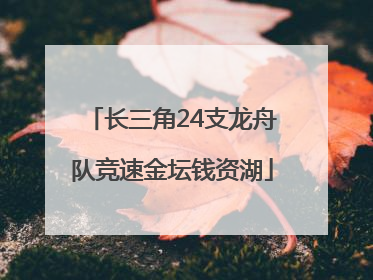 长三角24支龙舟队竞速金坛钱资湖