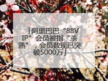 阿里巴巴“88VIP”会员被指“杀熟”，会员数现已突破5000万