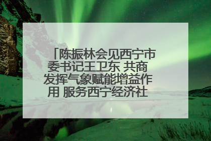 陈振林会见西宁市委书记王卫东 共商发挥气象赋能增益作用 服务西宁经济社会高质量发展