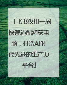 飞书仅用一周快速适配鸿蒙电脑，打造AI时代先进的生产力平台