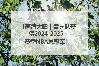 高清大图｜雷霆队夺得2024-2025赛季NBA总冠军