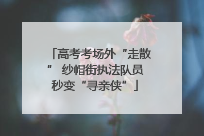 高考考场外“走散” 纱帽街执法队员秒变“寻亲侠”