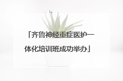 齐鲁神经重症医护一体化培训班成功举办