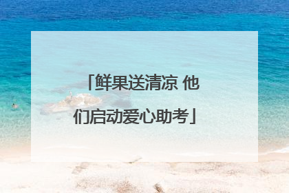 鲜果送清凉 他们启动爱心助考