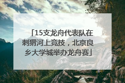 15支龙舟代表队在刺猬河上竞技，北京良乡大学城举办龙舟赛