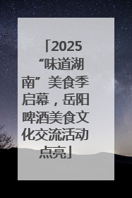 2025 “味道湖南”美食季启幕，岳阳啤酒美食文化交流活动点亮