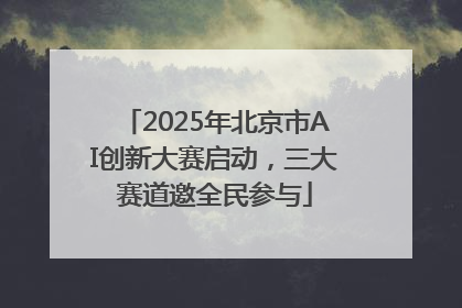 2025年北京市AI创新大赛启动，三大赛道邀全民参与