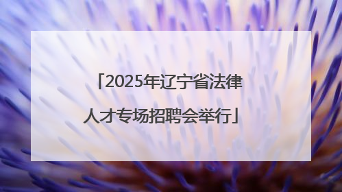 2025年辽宁省法律人才专场招聘会举行