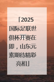 2025国际足联世俱杯开赛在即，山东元素期待精彩亮相
