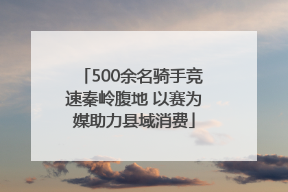500余名骑手竞速秦岭腹地 以赛为媒助力县域消费