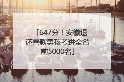 647分！安徽退还善款男孩考进全省前5000名
