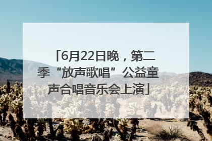 6月22日晚，第二季“放声歌唱”公益童声合唱音乐会上演